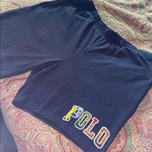 Polo Ralph Lauren Varsity Letter Sweat Shorts Navy Size 3XB